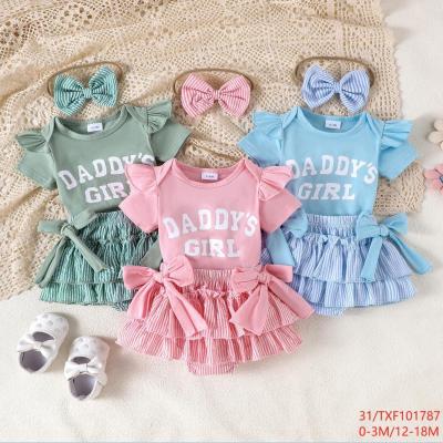 Baby Girl “Daddy’s Girl” Skirt Outfit Set with Headband (3–18 Months)