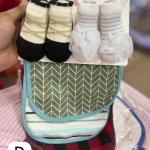 Baby bib and shoe socks